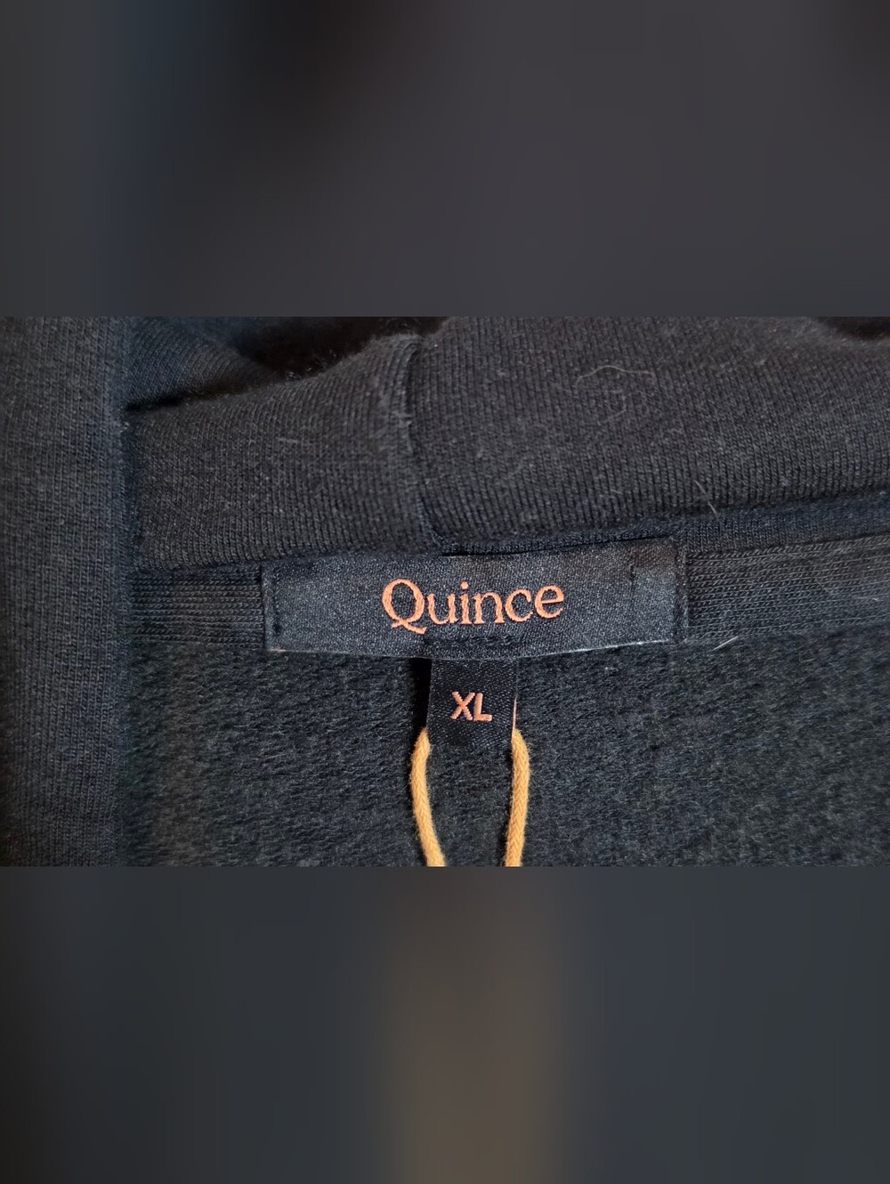 Quince Supersoft Pullover Hoodie Black Size XL Loungewear Cozy - Picture 5 of 7